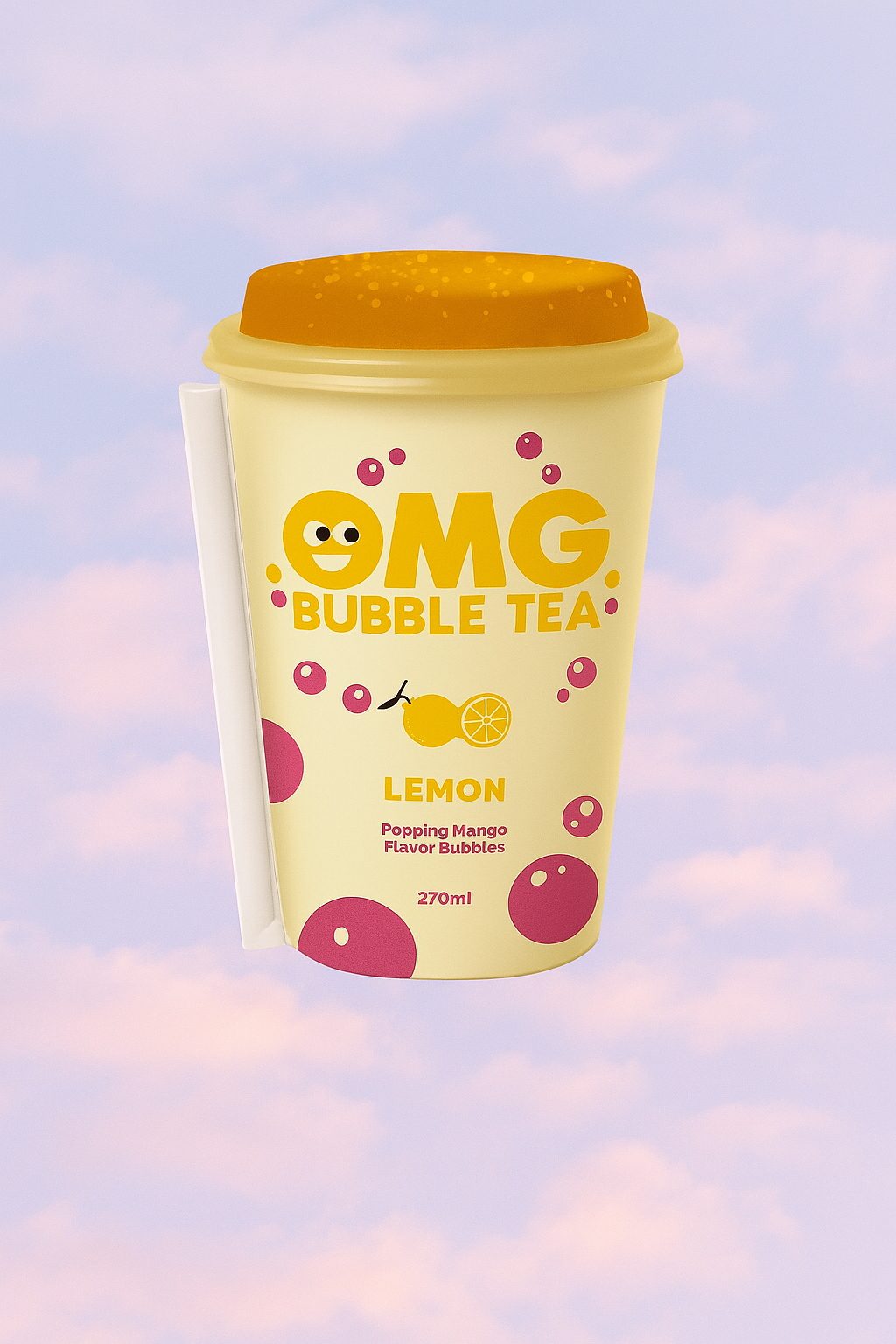 OMG BUBBLE TEA LEMON / MANGO BUBBLES 270ML - x1
