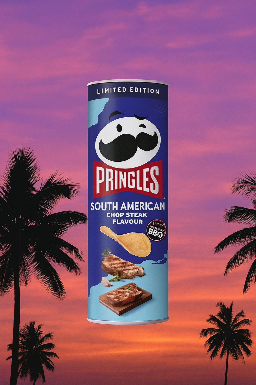 PRINGLES SOUTH AMERICAN STEAK FLAVOUR 100GR - x1