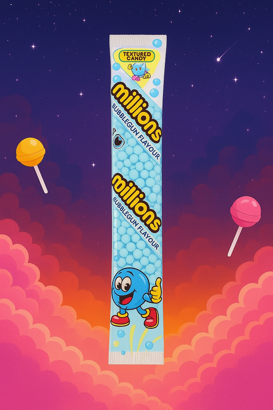 MILLIONS TUBES DE BONBONS 55GR - BUBBLE GUM x 1
