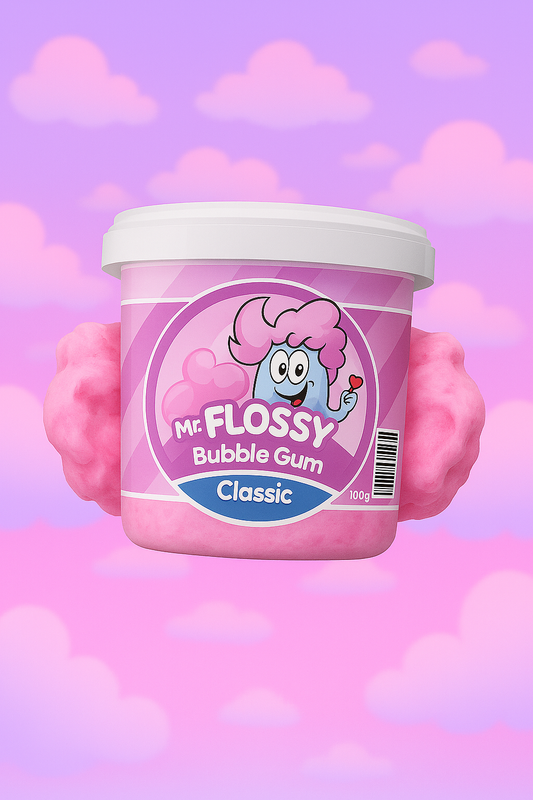 BARBE À PAPA MR FLOSSY - CLASSIC BUBBLE GUM - 40GR x1