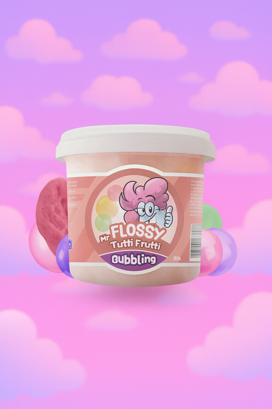 BARBE À PAPA MR FLOSSY - BUBBLING TUTTI FRUTTI 40GR - x1