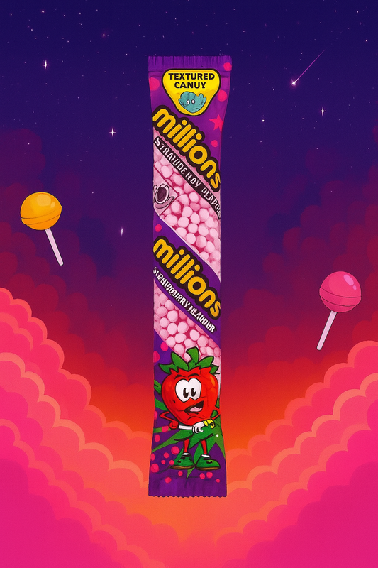 MILLIONS TUBES DE BONBONS 55GR - FRAMBOISE x 1