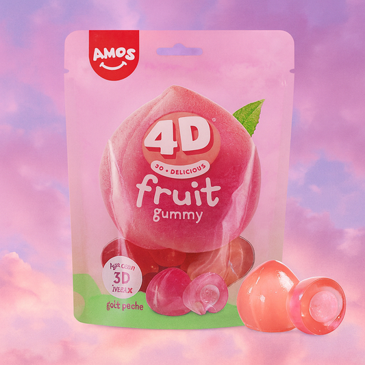 4D FRUIT GUMMY PÊCHE 65GR - x1