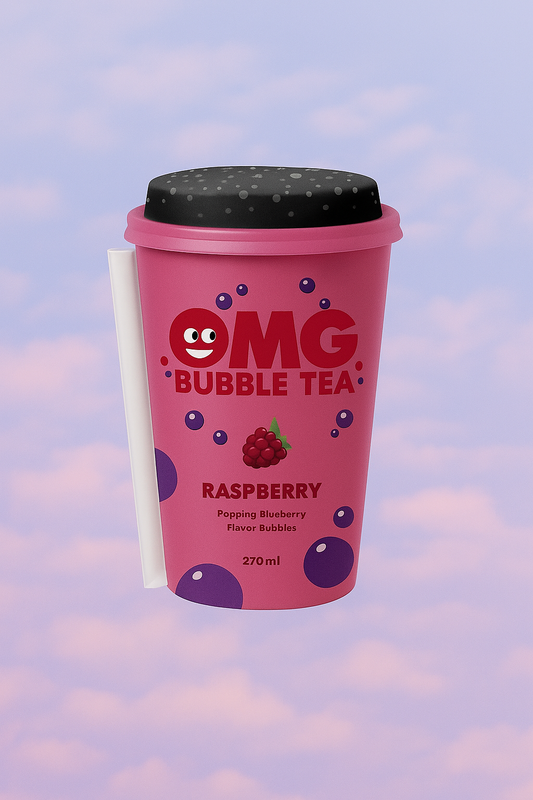 OMG BUBBLE TEA RASPBERRY / BLUEBERRY BUBBLES 270ML - x1