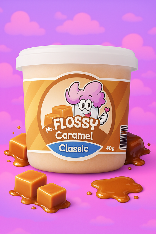 BARBE À PAPA MR FLOSSY - CLASSIC CARAMEL 40GR - x1
